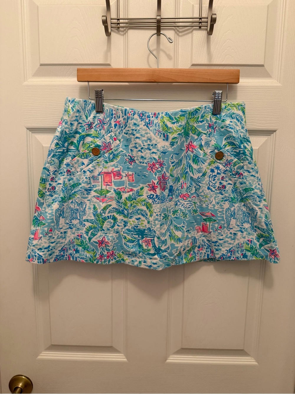 Lilly Pulitzer Tropical Print Skort - Blue, Pink, Green